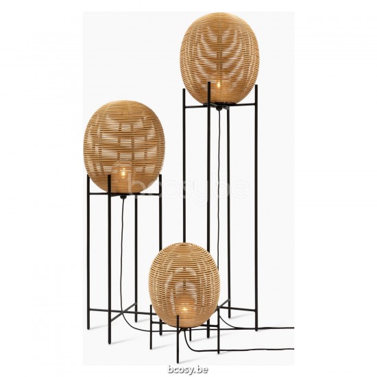 Vincent Sheppard Sari Staande Lamp Groot Zwart Stalen frame.