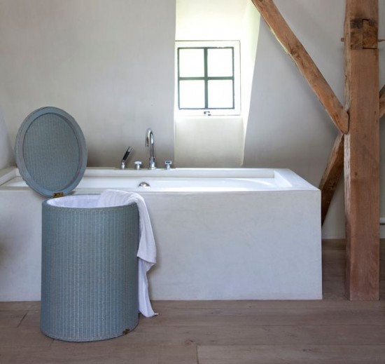 Vincent Sheppard Panier à linge Laura Laura Panier à linge Lloyd Loom Aqua.