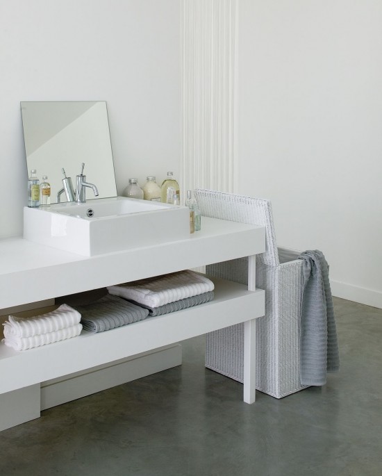 Vincent Sheppard Kubo Panier à linge Lloyd Loom Neige.