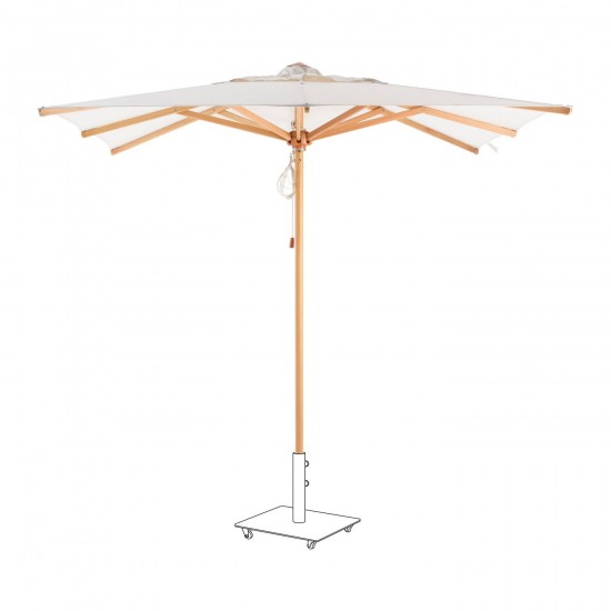Vincent Sheppard Florence Parasol Eucalyptus Hout frame Sunbrella Canvas Solids cat B.