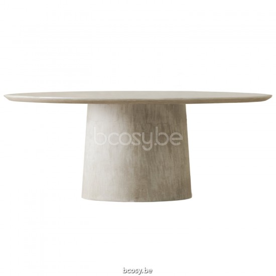 Vincent Sheppard Ari Ellipse Eettafel 200x120 Lunar White Mineraal frame Lunar White Mineraal Tafelblad.