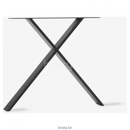 Vincent Sheppard ALBERT Table à manger rectangulaire - 200x100 Albert 200x100 Table de salle à manger en une partie cadre en Acier X Revêtement en poudre noir.