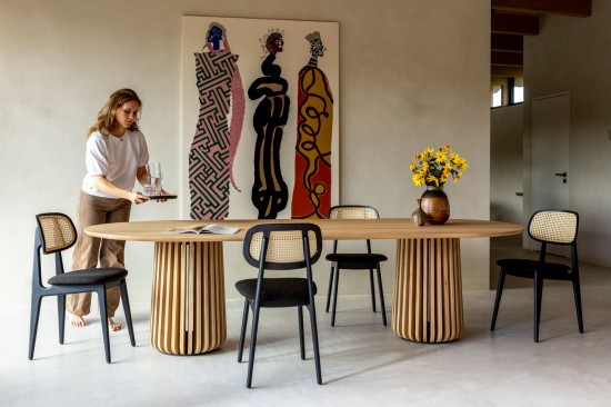 Vincent Sheppard Maru Ovaler Esstisch 280x120 Rahmen aus Eiche Natur Tischplatte Eiche Natur.