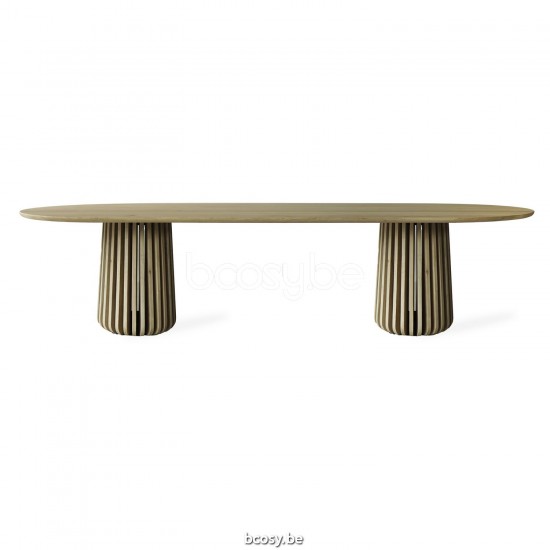 Vincent Sheppard Maru Ovale Eettafel 280x120 Natuur eiken frame Natuur eiken Tafelblad.