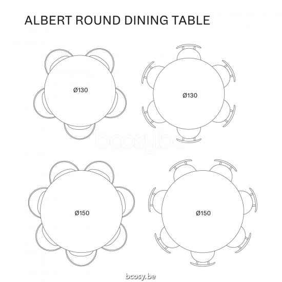 Vincent Sheppard Albert esstische Rahmen aus Schwarz pulverbeschichtet Stahl A Dia 150.