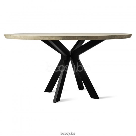 Vincent Sheppard ALBERT Runder Esstisch - 150 Albert Runder Esstisch Dia 150 Rahmen aus Schwarz pulverbeschichtet Stahl A.