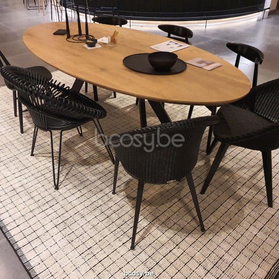 Vincent Sheppard ALBERT Ellipse Esstisch - 280x115 Albert Ellipse Esstisch 280x115 Rahmen aus Schwarz pulverbeschichtet Stahl A.