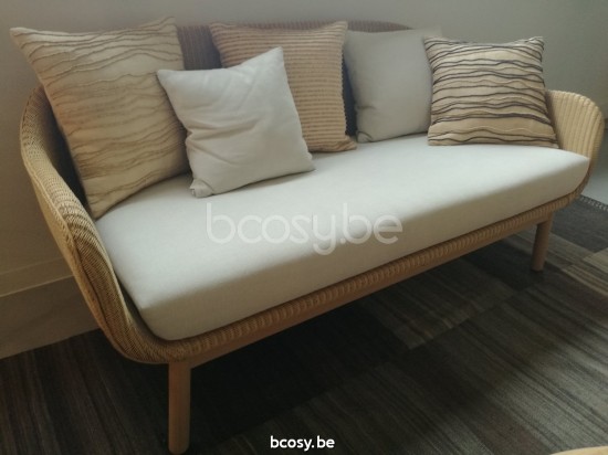 Vincent Sheppard Alex 3 three persons seaters couches Natural Oak Wood frame Clear Lloyd Loom.