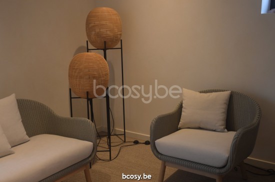 Vincent Sheppard Alex Lounge Sofa Rahmen aus Eiche Natur Holz Kieselstein Lloyd Loom.