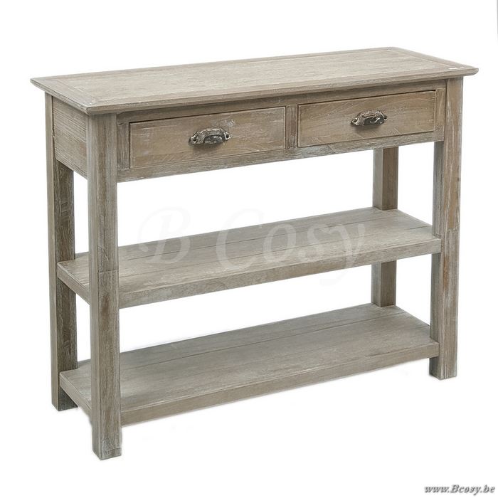 J-Line cottage console met meubels j line Landelijke console wash met 2 lades 100 Jline 81932 J-line 81932 <span style="font-size: 6pt;"> consoles-wandtafels-tables-de-drapier-murales-sidetables-konsolen-endtische </span> - Consoles ...